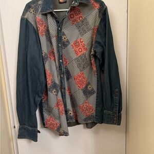 Martini Ranch Patchwork Denim Shirt Jacket